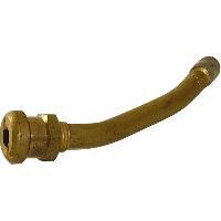 Вентиль для бескамерных шин грузовой латунь гнутый 100 мм , угол 27° / 42°(2 изгиба) ( V3.20.11 )  