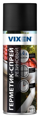 Герметик резиновый прозрачный, 520 мл, спрей  VX90200 VIXEN (уп.12шт) 