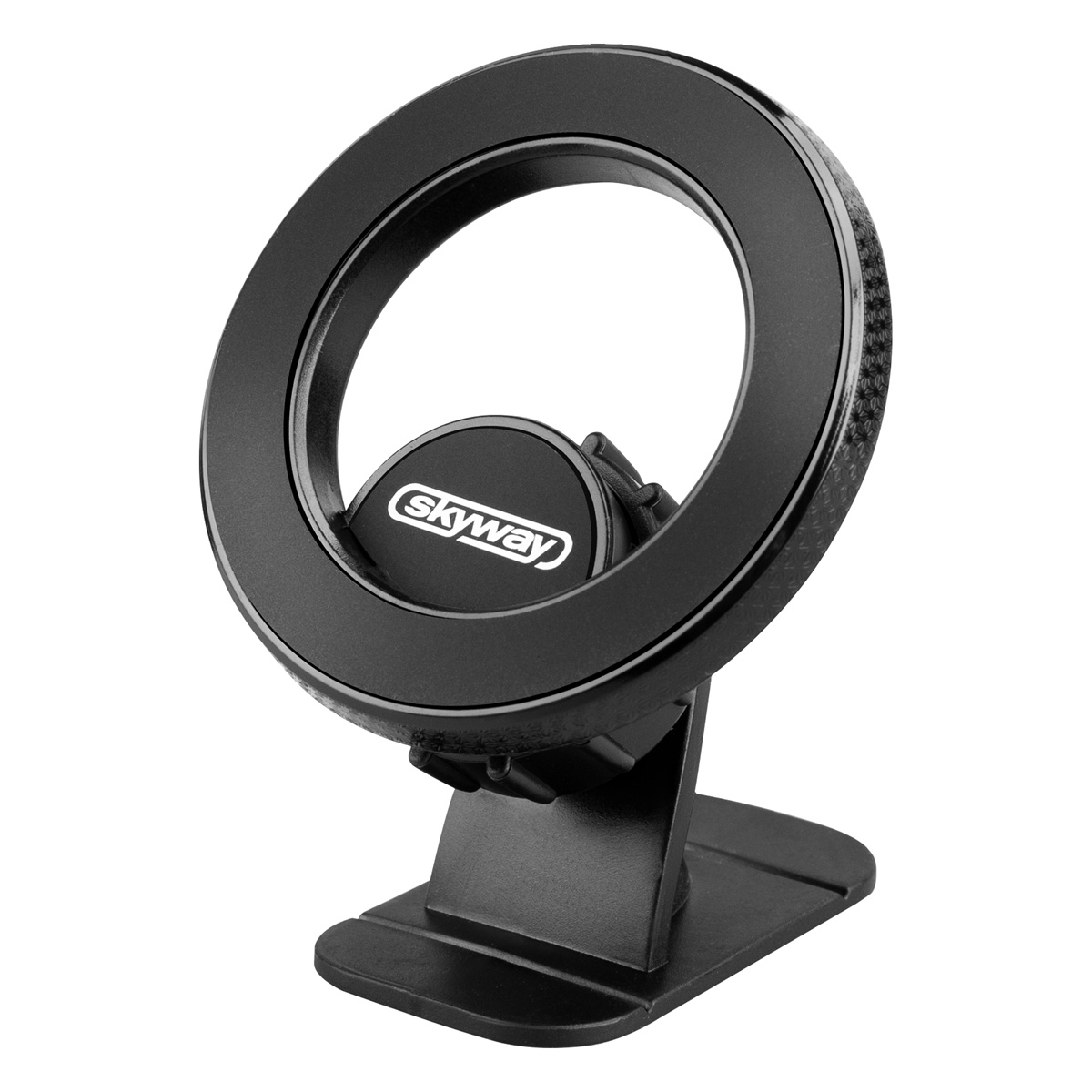 Держатель телефона на дефлектор/ на панель, вращающийся, черный,SKYWAY S00303028 