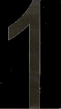 Наклейка-дубль номерного знака ЦИФРА 1  (18*33 см) наружная 
