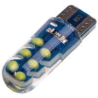 Светодиод T10 12V WHITE 12 COB диодов (силикон) SKYWAY S08201432, (к-т 2шт.)