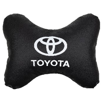 Подушка подголовник Косточка экокожа 30*20 см, Черная TOYOTA S08002027 SW