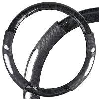 Оплетка экокожа комбинированная Glamour-8, M (37-39 см), Черно-Серебристая, шт. SKYWAY S01102491