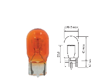 Лампа б/ц 12V 21W Orange W3*16d/ T20  МАЯК (61213бцORANGE)   (уп 10 шт)