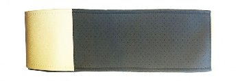 Оплетка экокожа с перфорированными вставками, шнуровка, М(37-38 см), черно-бежевая, карт. уп (77105)