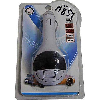 FM Модулятор 12/24 V / (6в1)  5V/2 A   M857 ,белый