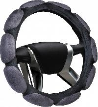 Оплетка перфокожа Sponge, M (d 37-39см) Черная,10 подушечек замша Серая AZARD (OPL00085), шт.