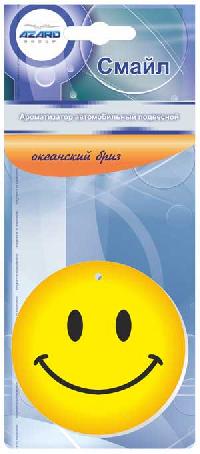 Ароматизатор подвесной пластина Смайл ОКЕАНСКИЙ БРИЗ PSMB-97 (10/40)