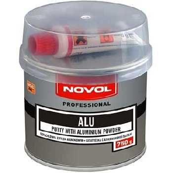 Шпатлёвка с алюминиевой пылью ALU, 0.75 кг. (1162) NOVOL (1/12)