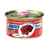 Ароматизатор на панель волокно банка металл ORGANIC Роза/ ROSE, 42 гр ABRO AS-560-RO (1/24)