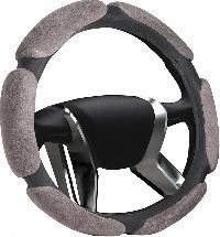 Оплетка перфокожа Sponge, L (d 39-41см) Черная, 6 подушечек замша Серая AZARD (OPL00078), шт.