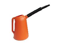 Лейка для масла пластмассовая мерная 5л. с заливным устройством, ОРАНЖЕВАЯ (26590)