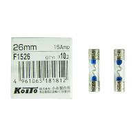 Предохранитель стеклянный 6*26мм, 15 А, KOITO, шт.  (уп.10 шт.) F1526