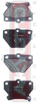 PF-1454 Тормозные колодки Akyoto AKD-1134 T.Runx/Allex/Voltz/Prius (NHW1#NZE/ZZE)99-08  RR