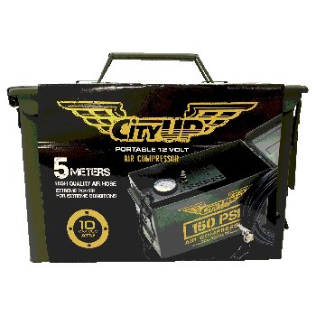 Компрессор метал корпус MAJOR, 12V, 40 л/мин, 3 переходника, шланг 5м, AC-595 CityUp (1/3)