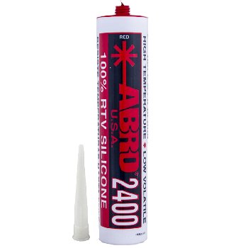 Герметик прокладка силиконовый Красный,310 ml (туба под пистолет) SS-2400-RED-AM-RE ABROMasters(1/24