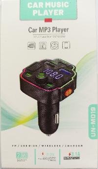 FM Модулятор-bluethooth, 12-24V, 2USB 3.1/1A, HandsFree, LED дисплей, UN-M019