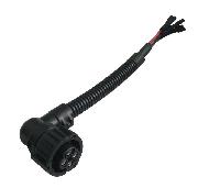 Разъем герметичный (AMP) с проводами, Вилка, 4 контакта, угловой