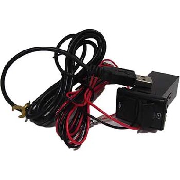 Разъем в штатную заглушку MAZDA, 2 USB* 2.1 mA + кабель USB,  YCL302 