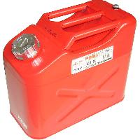 Канистра металлическая вертикальная Красная 10 л, тройная ручка  (0,8mm/ 36*18*29 cm) CR-10