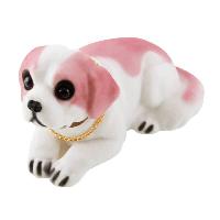 Игрушка-маятник на панель с ароматизатором Собака Сенбернар , розово-белый / Ваниль S04201006