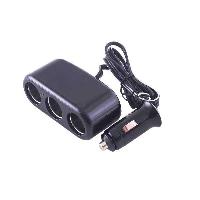 Адаптер прикуривателя 3 гнезда, 12V, крепление штекера на проводе, Черный SKYWAY S02301012