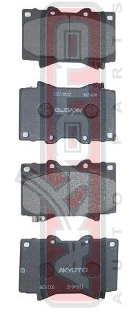PF-1411 Тормозные колодки Akyoto AKD-1206 T.LAND CRUISER 100 HDJ101/UZJ100 1998-2007  FR