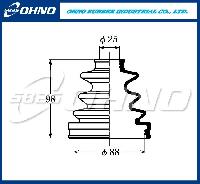 Пыльник привода FB-2159 (0443820030, 0443717020) 