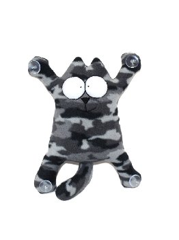 Игрушка в машину на присосках Кот Snoogy, 23*27см, хаки