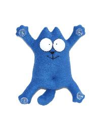 Игрушка в машину на присосках Кот Snoogy, 23*27см, синий