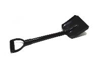 Лопата снеговая автомобильная, ковш металл, черенок алюминий, V-обр ручка, L-650мм, черная (53993)