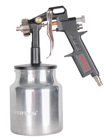 Краскопульт с нижним бачком (алюминий) 1л, сопло 1.5 мм, Verton Air SG1000D, VERTON 