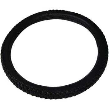 Оплетка кожа гладкая Real-6, M (37-39 см), Черная SKYWAY S01108010 Дефект
