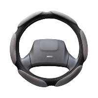 Оплетка перфокожа Sponge air, L (39-41 см) Черная, 6 подушечек замша Серая SKYWAY S01101069 (1/25)