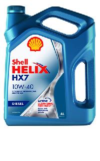Масло моторное Shell Helix HX7 Diesel (D.Plus) 10w40, 4L  (уп.4 шт.) API CF п/синт