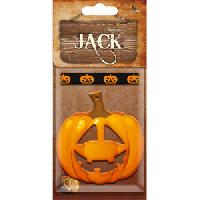 Ароматизатор подвесной пластина Тыква Джека на Хеллоуин ВАНИЛЬ JACK-07  (1/4/40) 