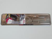 Рамка номера нержавеющая сталь с широким полем, рельеф, РОССИЯ серебро