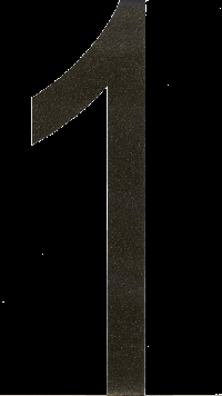 Наклейка-дубль номерного знака ЦИФРА 1  (18*33 см) наружная 