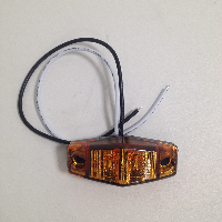 Фонарь габаритный 12/24V  2 LED ромб , оранжевый , шт.