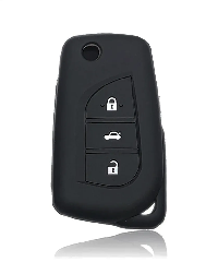 Чехол на ключ автомобильный силиконовый TOYOTA (3кнопки) CAMRY/CROWN/PRADO (Kc-slk-T-01)