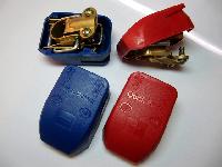 Клемма АКБ стальная, крепление-планка, С Быстросъемом, с изоляцией, к-т  Klemos KL034