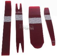 Инструмент для демонтажа обшивки (набор 4 предмета) пластик коричневый, блистер,  к-т  (с линейкой)