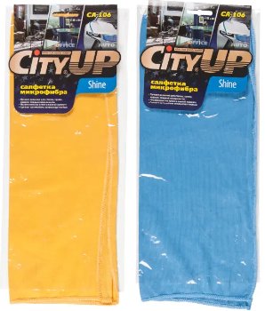Салфетка Микрофибра 35*40см (CA-106) Shine Блеск без разводов, шт. CityUp  (1/200)