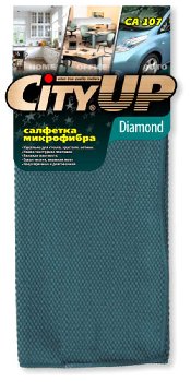 Салфетка Микрофибра 35*40см (CA-107) Diamond Текстурное плетение, шт.    (1/200) CityUp