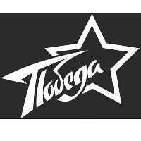 Наклейка 9 МАЯ вырезанная (220*290) «ПОБЕДА, звезда»,надпись цвет белый/красн SW S08102034 (уп 1 шт)