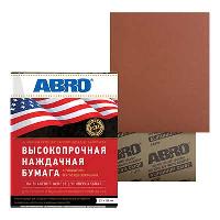Бумага наждачная на тканевой основе (230*280мм) №240, лист  ABRO  STS-240-R    (уп 100 шт)