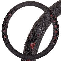 Оплетка экокожа комбинированная, вставки Соты, Racer-2, М (37-39 см), Красная, шт. SKYWAY S01102416