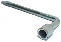 Ключ балонный Г-образный 19 мм, с лопаткой, длина 350 мм