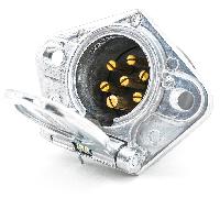 Разъем кабеля тягач-прицеп ЕВРО (розетка) 24 V, алюминий, шт    (уп 2 шт)  (HH0942/ DA-02834)