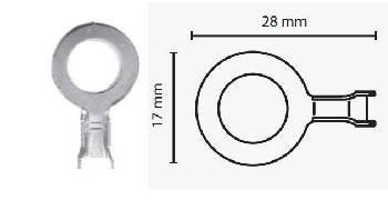 Клемма кольцевая массы латунь луженая D10*28*1.5-2.5мм, шт  
